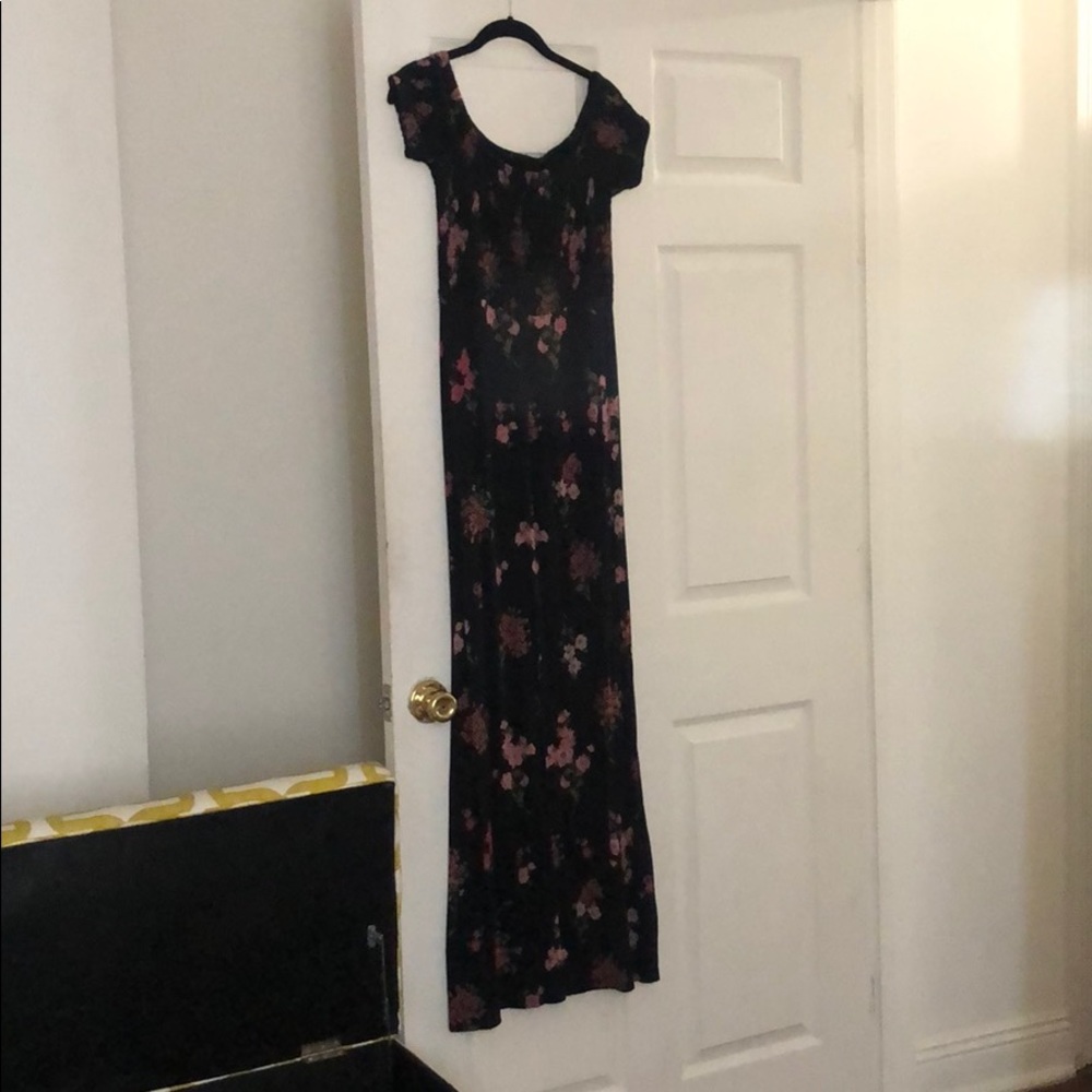 Express floral print maxi dress with slit